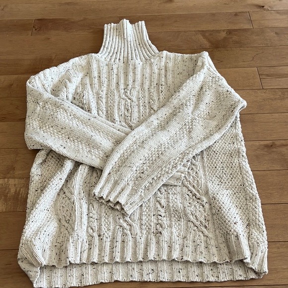 Vintage Sweaters - Vintage | Basic Editions | Speckle Knit Fishermans Turtleneck Sweater